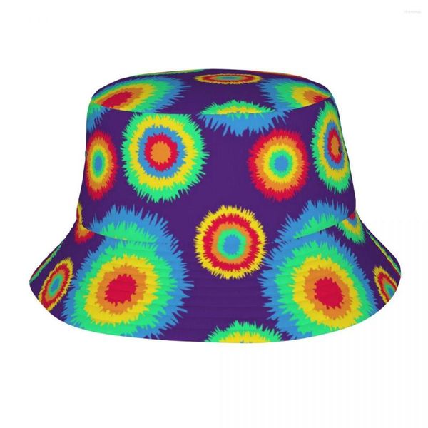 Boinas Tie Dye Bob Hat para hombres Mujeres Verano Sombreros para el sol Street Packable Vacation Fishing Caps