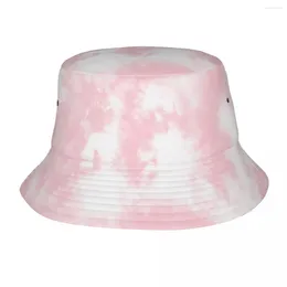 Bérets Tie Dye Bucket Hat de voyage d'été Accessoires de pêche rose Cap de pêche rose pour extérieur Sport Femme Boonie Packable