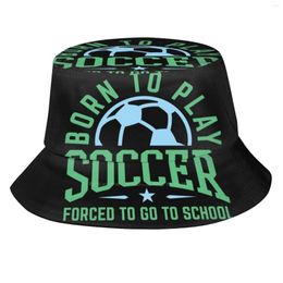 Beretten om voetbal te spelen gedwongen school unisex mode dames mannen ademende emmer hoeden speler