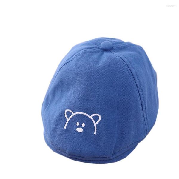 Boinas Niño Bebé Niños Niñas Oso Bordado Sboy Gorra plana Hiedra Boina Sombrero Niños Otoño Invierno Sombreros Headwer