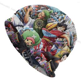 Berets Tony Chopper Roronoa Zoro Thin Skullies Beanies Fashion Caps für Männer Frauen One Piece Monkey D Luffy Ski Bonnet Hüte