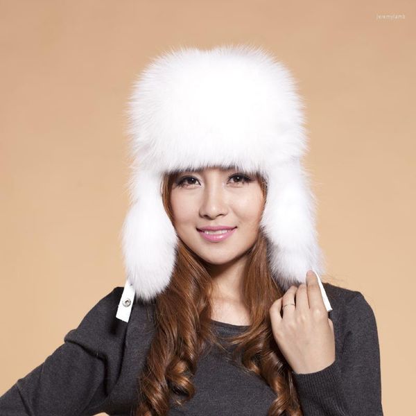 Bérets Top Fashion Nouveauté Bonnets Chapeaux Pour Bonnet L'hiver Et Type Intégral Peau Fourrure Chapeau Mao Leifeng