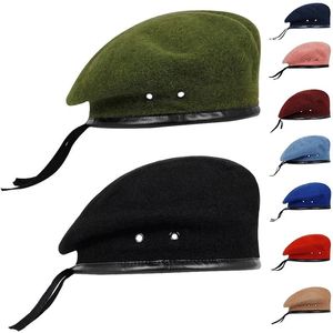 Boinas de lana de alta calidad, gorras militares de las fuerzas especiales, gorros de lana del ejército para hombres, boinas de entrenamiento de soldado transpirables para exteriores, boinas militares