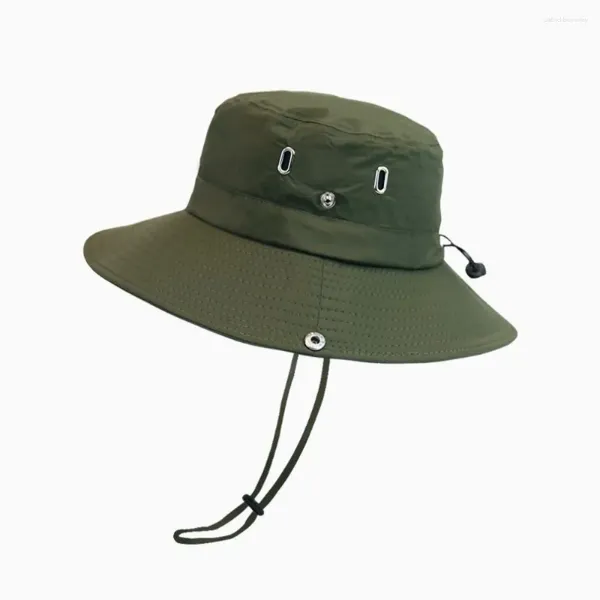 Boinas de moda Hat de cubo de moda Fashion Anti-Sun Anti-UV Fishing Tapa Fisherman Atentable Ajustable Deportes al aire libre