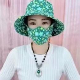 Bérets Masque à poussière Trends Chapeau extérieur anti-UV Protéger le cou de pêche au thé unisexe du cou avec un capuchon