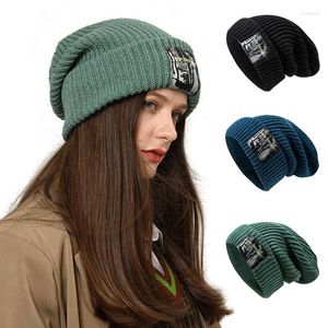 Bérets Chapeau tendance pour femmes automne hiver chapeaux chauds Vintage casquettes tricotées casquette Skullies hommes Streetwear Hip Hop bonnet épaissir Bonnets