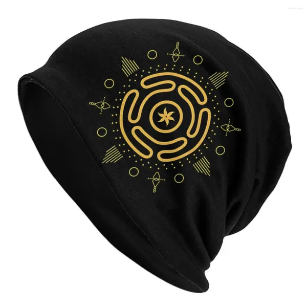 Boinas Triple Moon Goddess Hécate Sombreros delgados al aire libre Bonnón dorado Cabezas de Gorros de Alta Calidad