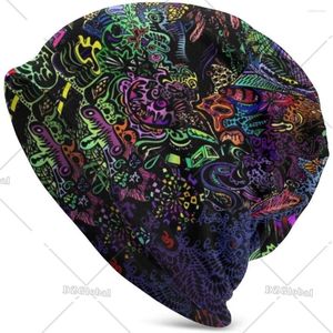 Baretten Trippy Art Fashion Beanie Heren Dames Unisex Schedel Gebreide Muts Cap Voor Outdoor Hardlopen Klimmen