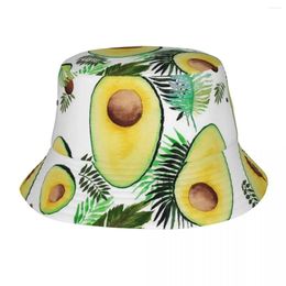 Boinas Tropical Aguacate Cubo Sombreros Panamá Para Hombre Mujer Bob Al Aire Libre Hip Hop Pescador Verano Pesca Gorras Unisex