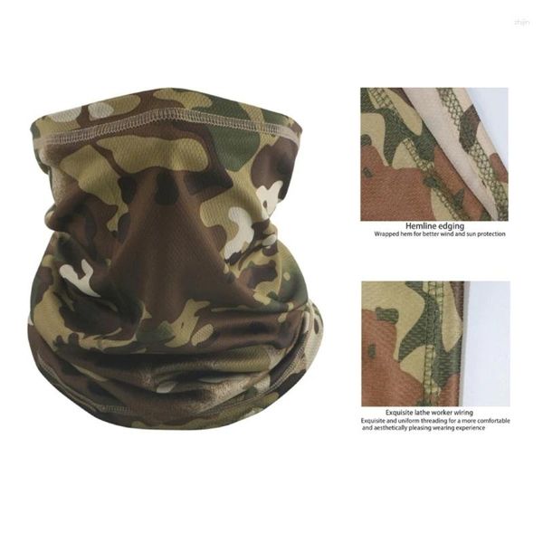 Bérets tube bandana masque cou couvercle de seau de seau de seau de seau mi-visage foulard camouflage têtes revêtement