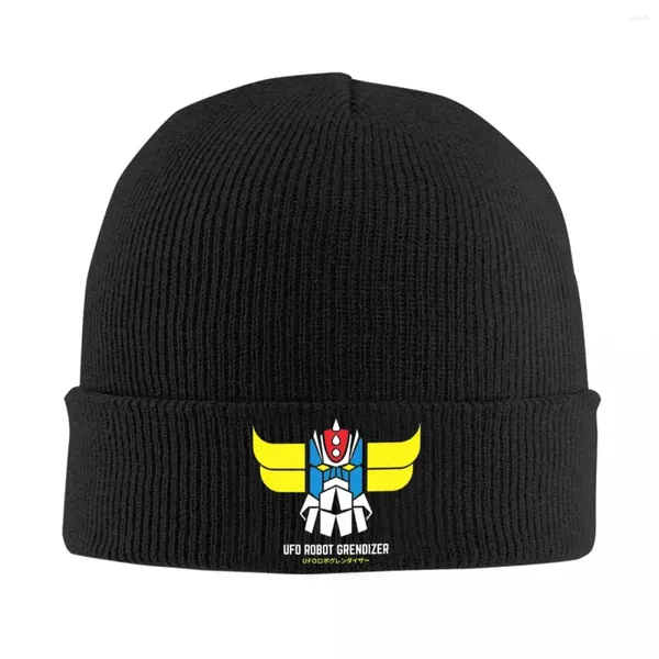 Boinas UFO Robot Grendizer Gorro de punto Gorro Otoño Invierno Sombreros Cálido Calle Color Anime Cap Hombres Mujeres Regalos