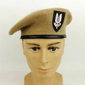 Berets UK British Sas Army Special Regiment Khaki Wool Beret Hat Cap Store254d