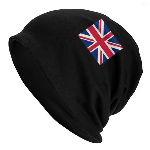 Boinas Union Jack Bandera británica Gorros Gorras Hombres Mujeres Unisex Moda Invierno Cálido Sombrero de punto Adulto Reino Unido Bonnet Sombreros