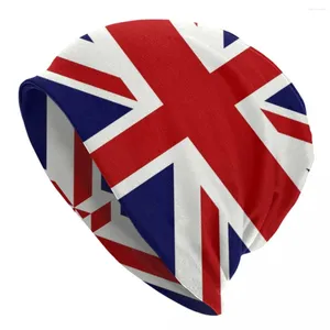 Boinas Union Jack Bandera del Reino Unido Bonnet Hat Hombres Mujeres Hip Hop Unisex Adulto Invierno Gorros Cálidos Cap