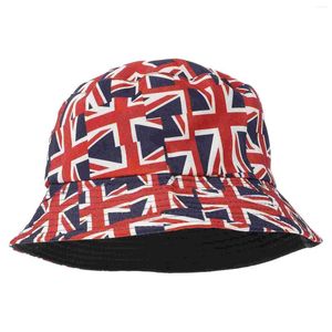 Bérets Union Jack chapeau seau femmes Festival soleil britannique fille tenues d'été chapeaux de pêcheur coton jubilé