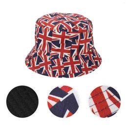 Boinas Union Jack Hat Jubilee Hats Bucket Mujeres Festival Sol Verano Británico Ropa de moda para mujeres Gorra de golf