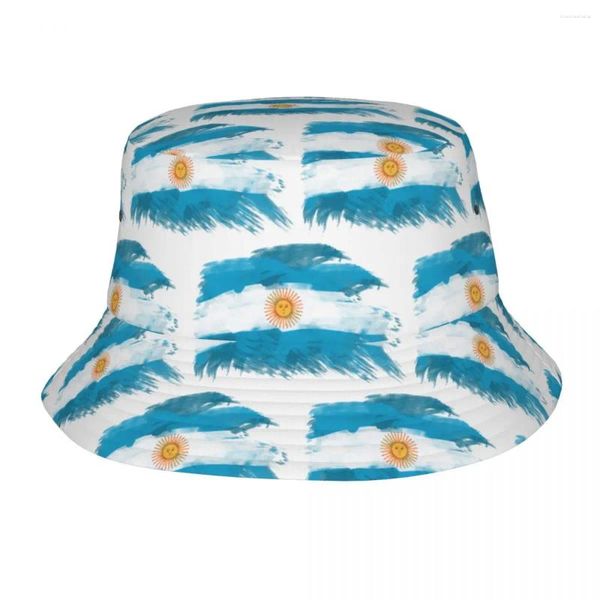 Boinas Sombrero de cubo unisex Bandera de Argentina Sombrero de playa Protección UV Deporte al aire libre Gorras de pesca Bob Idea de regalo de cumpleaños