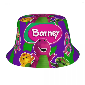 Bérets Unisexe Bucket Hats Barney Friends Dinosaur Spring Headwear Passable Passage extérieur Carton Bob Hat Bob Hat Gift Cartoin Bob Gift