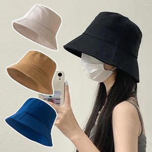 Bérets unisexe seau chapeaux pour femmes hommes extérieur pare-soleil Panama pêcheur casquette pliable décontracté plage Protection UV chapeau en gros