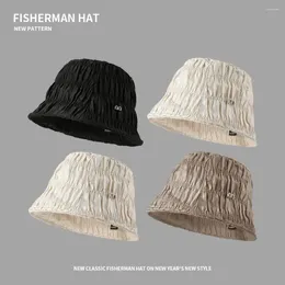 Bérets unisexe coton seau chapeaux femmes été crème solaire Panama chapeau hommes Seersucker Sunbonnet Fedoras extérieur pêcheur casquette de plage