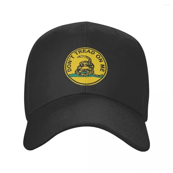 Boinas Unisex Dont Tread On Me American Or Death Hat Gorra de béisbol al aire libre Snapback Caps Bandera de Gadsden Sombreros para el sol