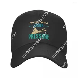 Berets unisex Ik werk goed onder drukkap hiphop honkbal polyester freediving spearfish hoed trucker verstelbare zonnedoppen zomer