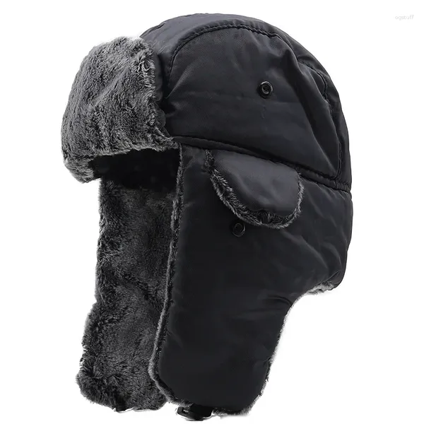 Berets Unisexe Men Femmes Hiver Hat Hat Trappeur