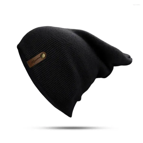 Bérets Unisexe Salouchy Winter Hats Personnalités Mences femmes Skullies Skullies Bamans Cap décontracté Décor Élasticité Tricot