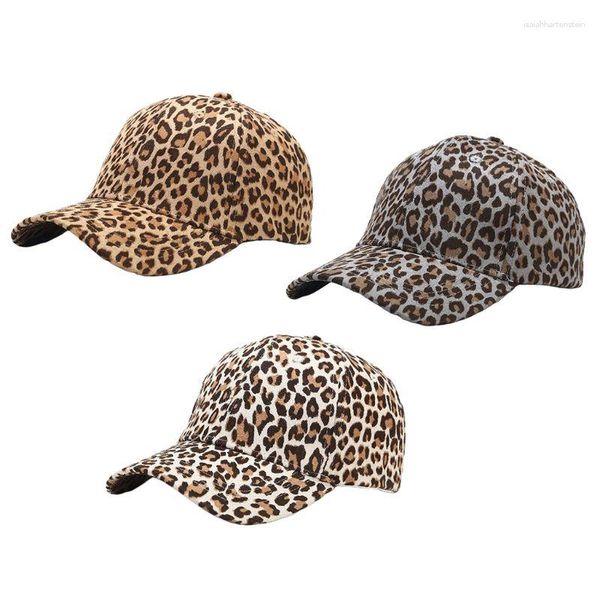 Boinas Unisex verano Vintage leopardo estampado gorra de béisbol de algodón Harajuku Hip Hop deporte al aire libre protector solar ajustable para SNAPBACK