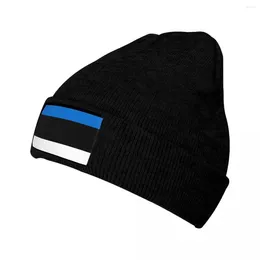 Bérets Unisexe Hiver chapeau drapeau de l'Estonie Cape de bonnet chaud