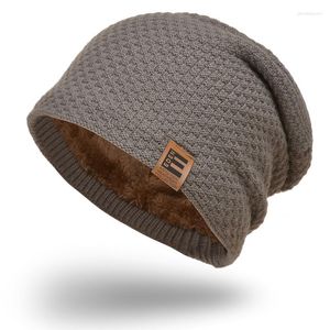 Bérets unisexe chapeaux d'hiver pour hommes femmes chaud Ski Beanie chapeau ananas motif conception fourrure doublé coton bonnet tricoté