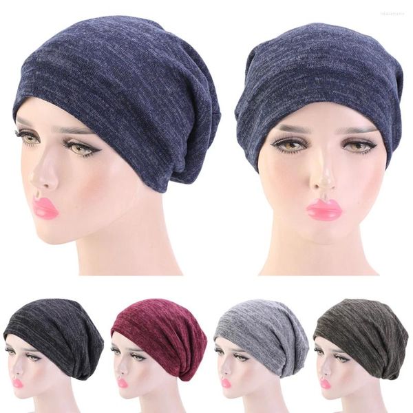 Boinas Unisex Invierno Cálido Esquí Dormir Sombrero Baggy Beanie Satén Forrado Noche Dormir Cap Cuidado del cabello Bonnet Pérdida Mujeres Hombres Jersey