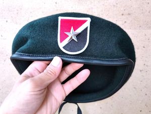 Bérets États-Unis US Army 6th Special Forces Group Wool Green Beret ONE STAR BRIGADIER GENERAL RANK INSIGNIA Military Hat 1963-1971