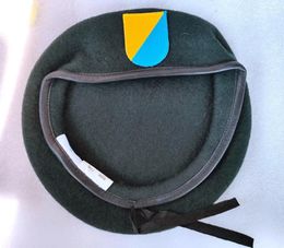 Boinas Estados Unidos Ejército de EE. UU. 8.º Grupo de Fuerzas Especiales Lana Boina Verde Negruzco Sombrero Militar 1963-1972 Recreación