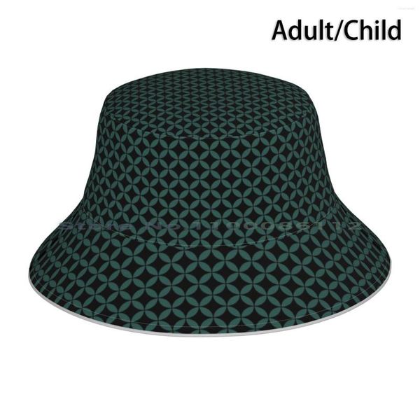 Bérets Untitled Bucket Hat Sun Cap Seamless Jolies Couleurs Couleurs Coloré Coloré Motif Géométrique Formes Cercles Diamants Fantaisie