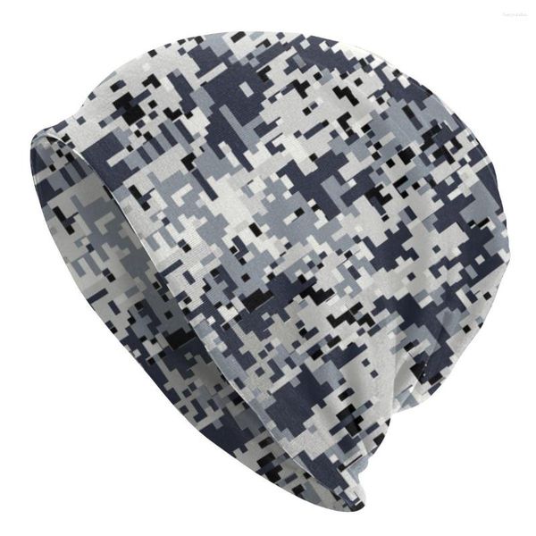 Boinas Urban Style Digital Camo Beanie Cap Unisex Winter Warm Bonnet Homme Sombreros de punto Army Tactical Camouflage Skullies Gorros Gorros