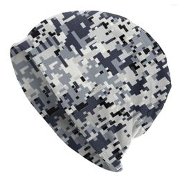 Beretten Urban Style Digital Camo Skullies Beanies Caps Unisex Trend Winter Warm gebreide hoed volwassen leger tactische camouflage motorkap hoeden