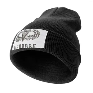 Berets US Airborne Parawings - Gray Knusted Cap Luxe hoed Designer merkschuim feest hoeden vrouwen heren heren