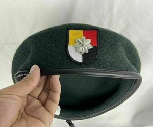 Bérets 3ème groupe des forces spéciales de l'armée américaine, béret vert, chapeau de lieutenant-colonel d'officier, magasin militaire