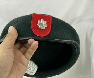 Bérets 7e groupe des forces spéciales de l'armée américaine, béret vert noirâtre, chapeau militaire de lieutenant-colonel, toutes tailles