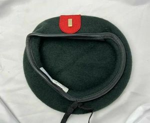 Bérets 7e groupe de forces spéciales de l'armée américaine, béret vert noirâtre, sous-lieutenant, grade d'officier, chapeau, reconstitution militaire