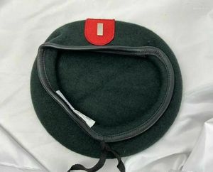 Bérets 7e groupe de forces spéciales de l'armée américaine, béret vert noirâtre, premier lieutenant, grade d'officier, chapeau, reconstitution militaire