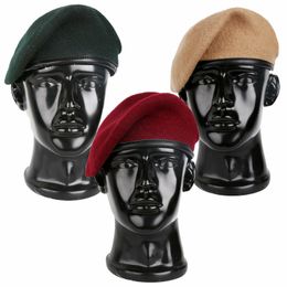 Bérets US Army Forces spéciales laine marron béret UKSF USSF vert casquette rouge chapeau militaire casquette 230829