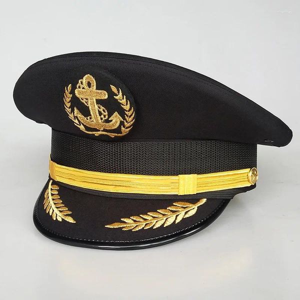 Bérets casquette de la marine américaine, chapeau militaire pour hommes, chapeaux de cadets, accessoires militaires de l'armée, capitaines Gorra