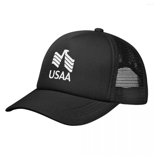 Bérets Usaa Logo d'assurance casquette de baseball pour hommes femmes en vrac Snapback camionneur chapeaux réglable unisexe pêche maille-dos