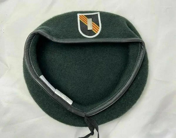 Bérets Guerre du Vietnam armée américaine 5ème groupe des FORCES spéciales béret vert noirâtre premier grade de lieutenant militaire chapeau reconstitution