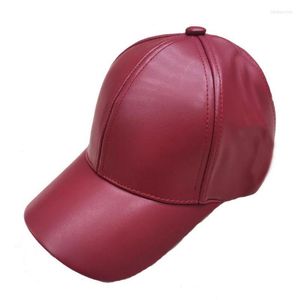 Bérets Vintage décontracté cuir casquette de Baseball automne printemps unisexe mode sport chaud parasol culminé