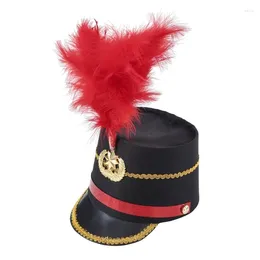 Bérets Vintage Drum Majors Hat Halloween Adulte Soldat Party Guard Show Top Cosplay