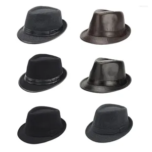 Boinas Vintage Fedora Hat para adultos Fieltro Panamá Mago Cap Woolen JazzHats Cosplay Traje Mujeres Hombres Fiesta