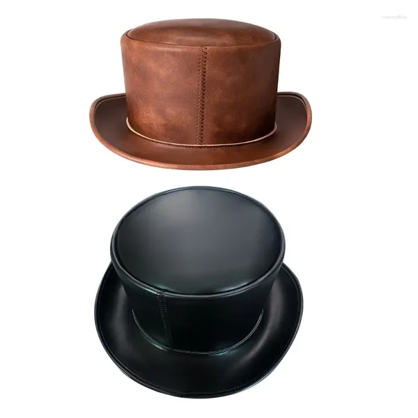 Boinas Sombrero vintage Disfraz de mago Cosplay Accesorios de Halloween Suministros para fiestas Caballero Ringmaste Juego de rol Hombres Mujeres Drop